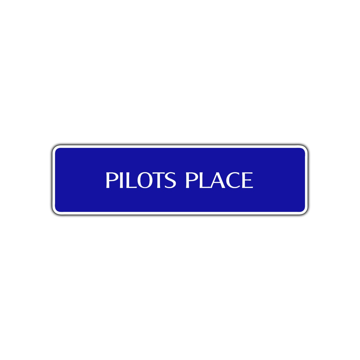 Pilots Place Road Aluminum Metal Novelty Street Plate Sign Wall Gift Decor