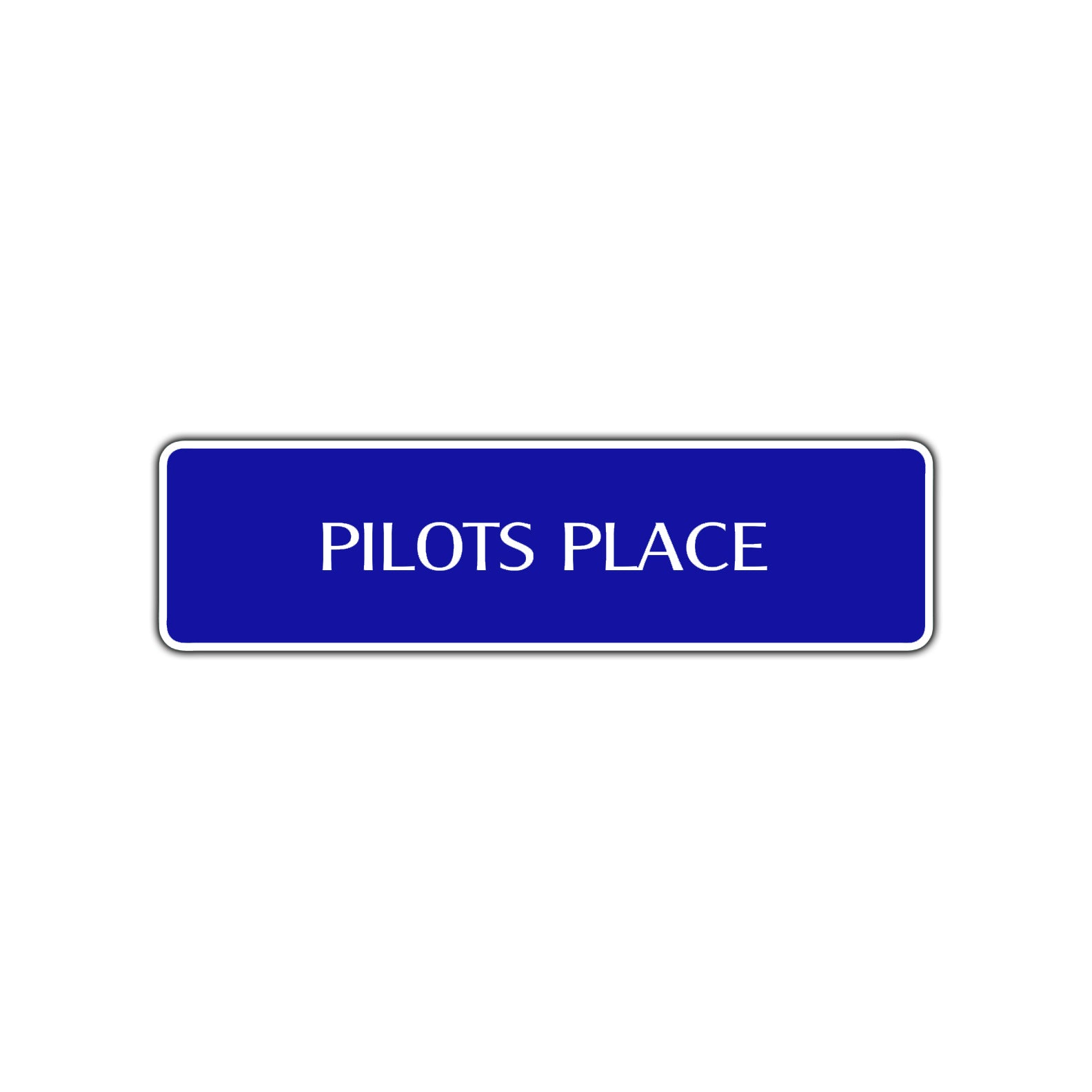 Pilots Place Road Aluminum Metal Novelty Street Plate Sign Wall Gift Decor
