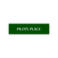 Pilots Place Road Aluminum Metal Novelty Street Plate Sign Wall Gift Decor