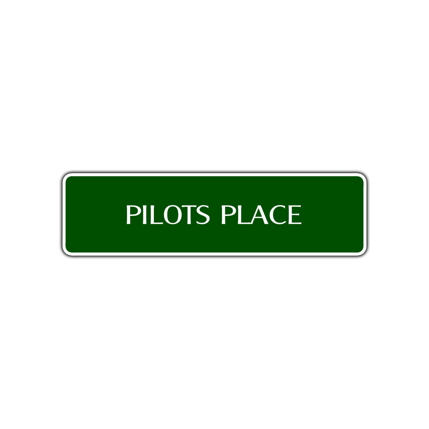Pilots Place Road Aluminum Metal Novelty Street Plate Sign Wall Gift Decor