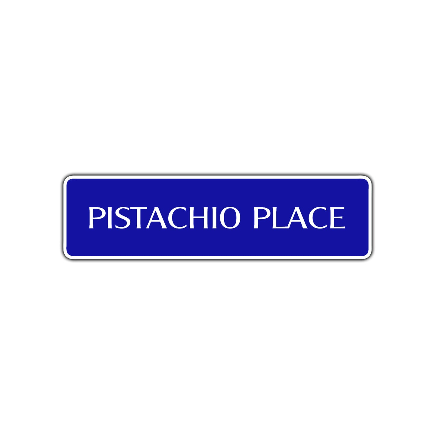 Pistachio Place Road Aluminum Metal Novelty Street Plate Sign Wall Gift Decor