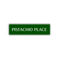 Pistachio Place Road Aluminum Metal Novelty Street Plate Sign Wall Gift Decor