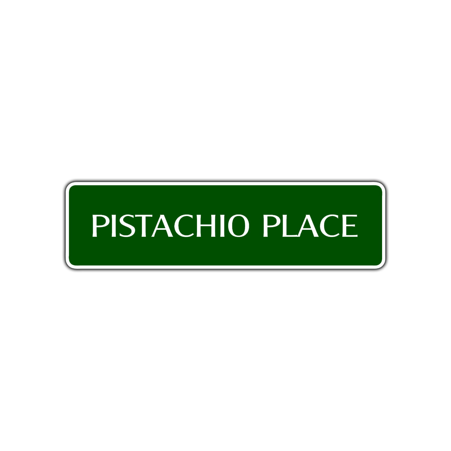 Pistachio Place Road Aluminum Metal Novelty Street Plate Sign Wall Gift Decor