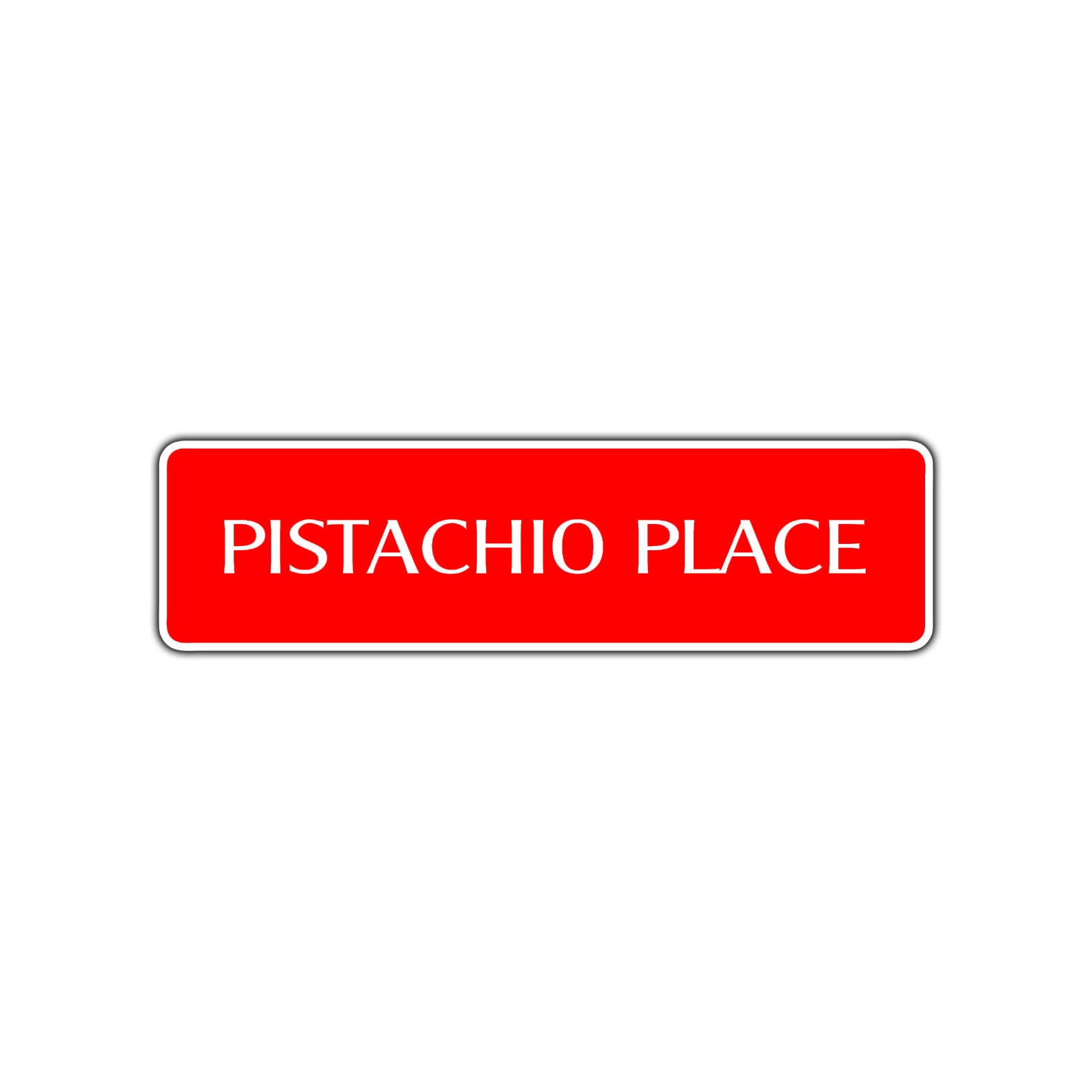 Pistachio Place Road Aluminum Metal Novelty Street Plate Sign Wall Gift Decor