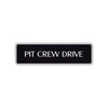Pit Crew Drive Road Aluminum Metal Novelty Street Plate Sign Wall Gift Decor