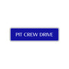 Pit Crew Drive Road Aluminum Metal Novelty Street Plate Sign Wall Gift Decor
