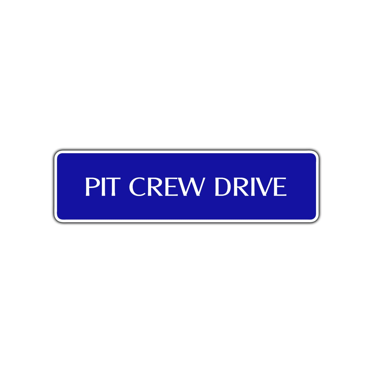 Pit Crew Drive Road Aluminum Metal Novelty Street Plate Sign Wall Gift Decor