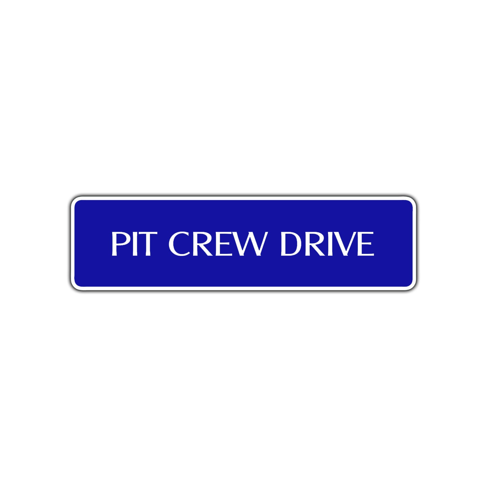 Pit Crew Drive Road Aluminum Metal Novelty Street Plate Sign Wall Gift Decor