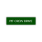 Pit Crew Drive Road Aluminum Metal Novelty Street Plate Sign Wall Gift Decor