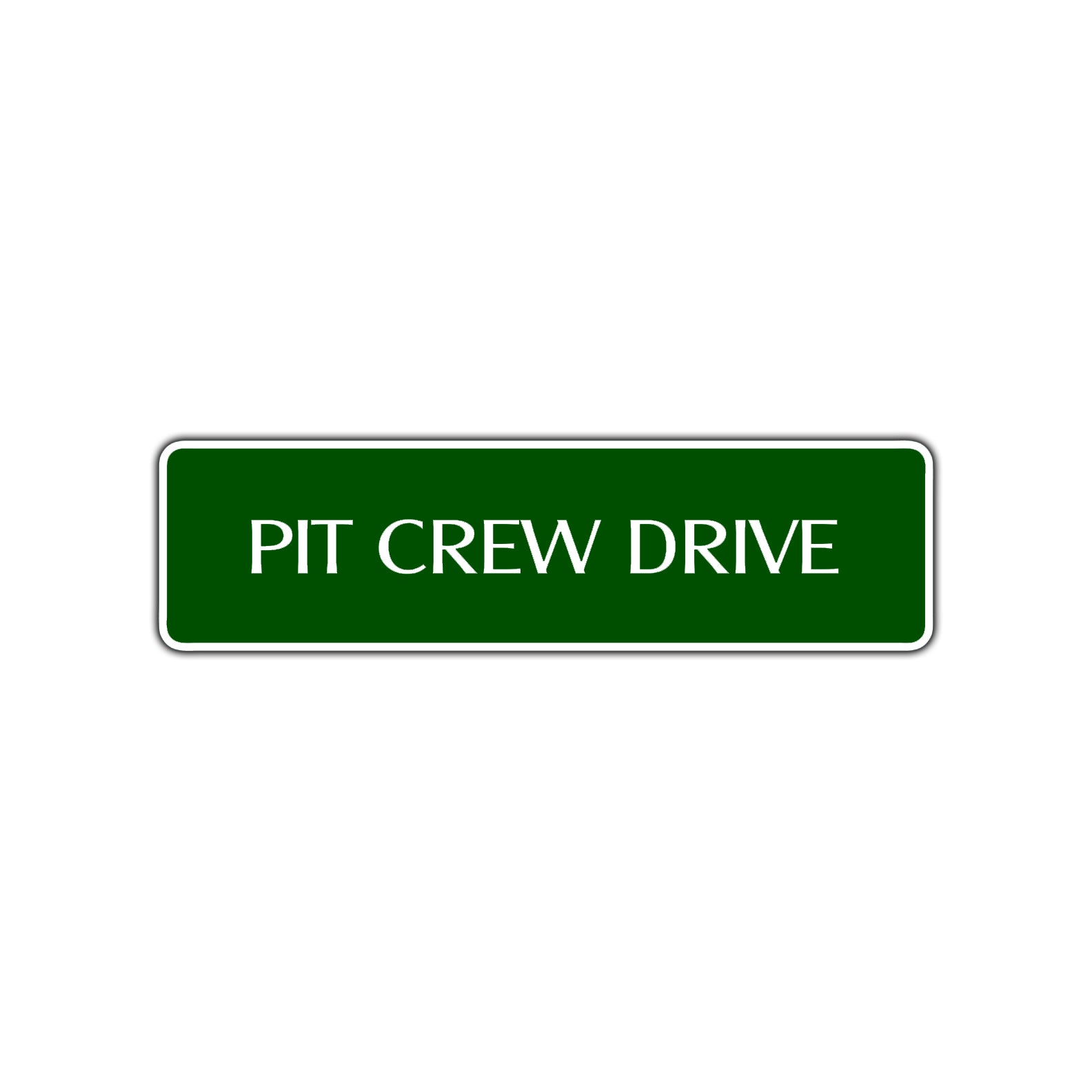 Pit Crew Drive Road Aluminum Metal Novelty Street Plate Sign Wall Gift Decor