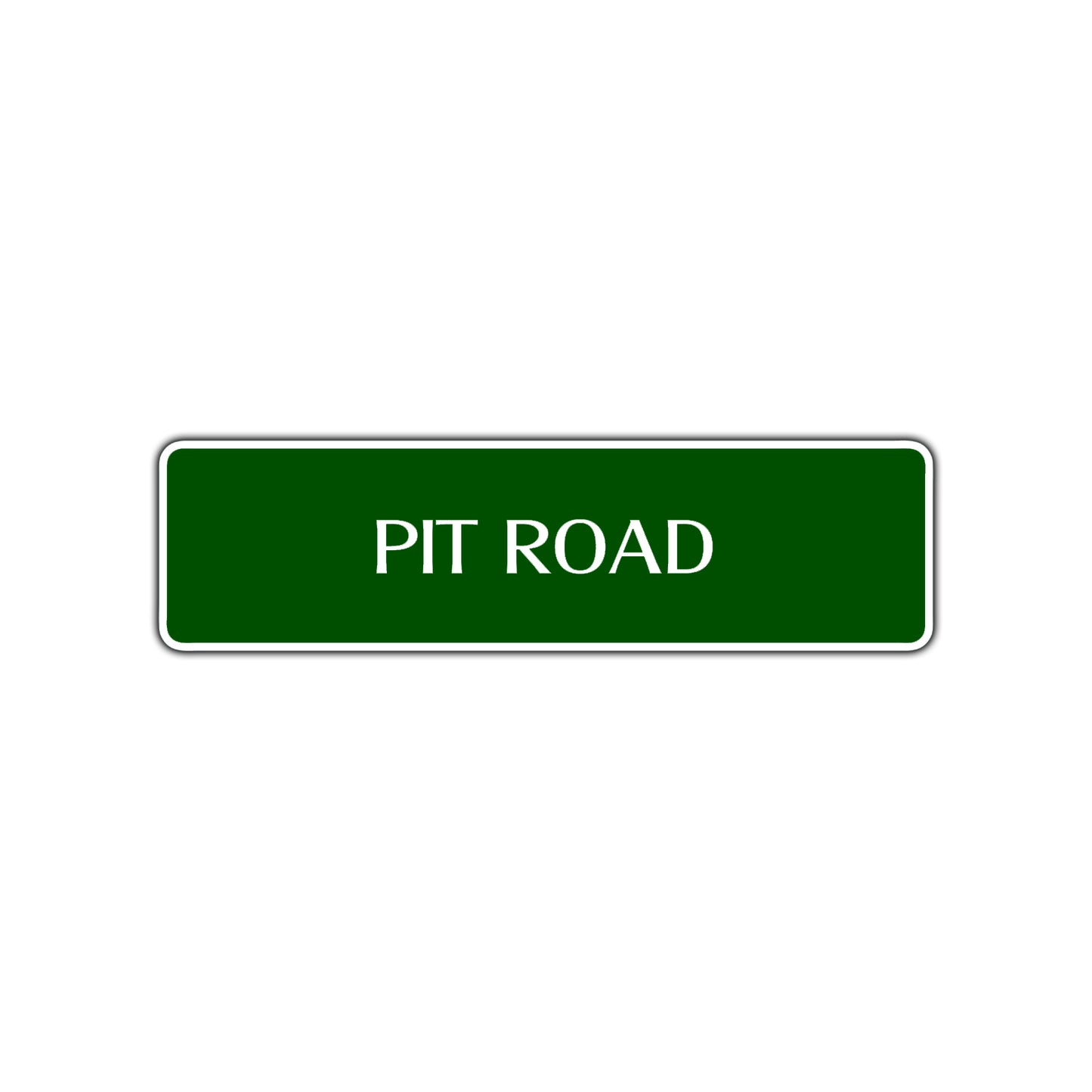 Pit Road Aluminum Metal Novelty Street Plate Sign Wall Gift Decor