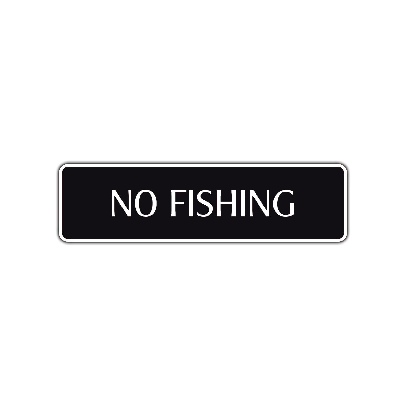 No Fishing Road Aluminum Metal Novelty Street Plate Sign Wall Gift Decor