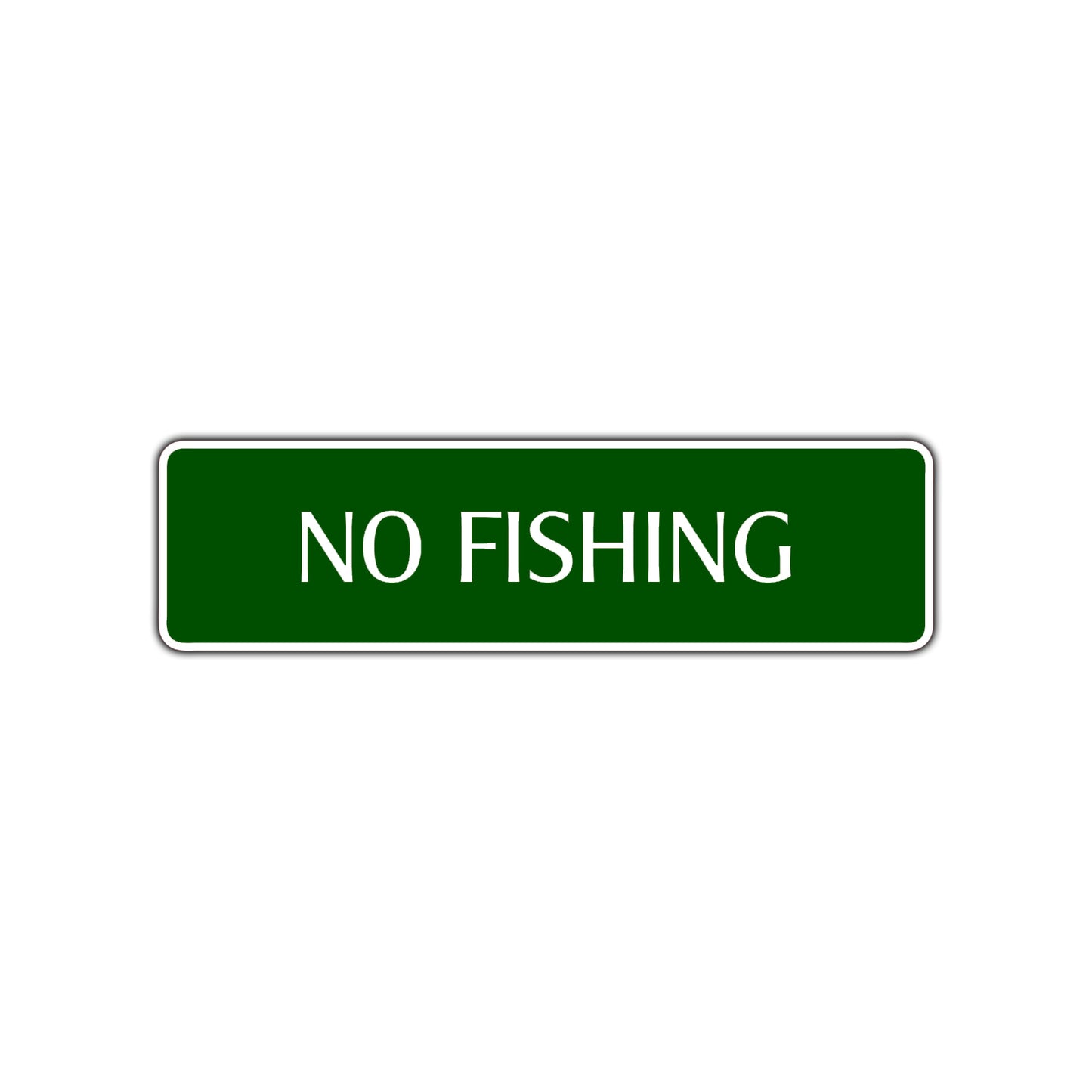 No Fishing Road Aluminum Metal Novelty Street Plate Sign Wall Gift Decor