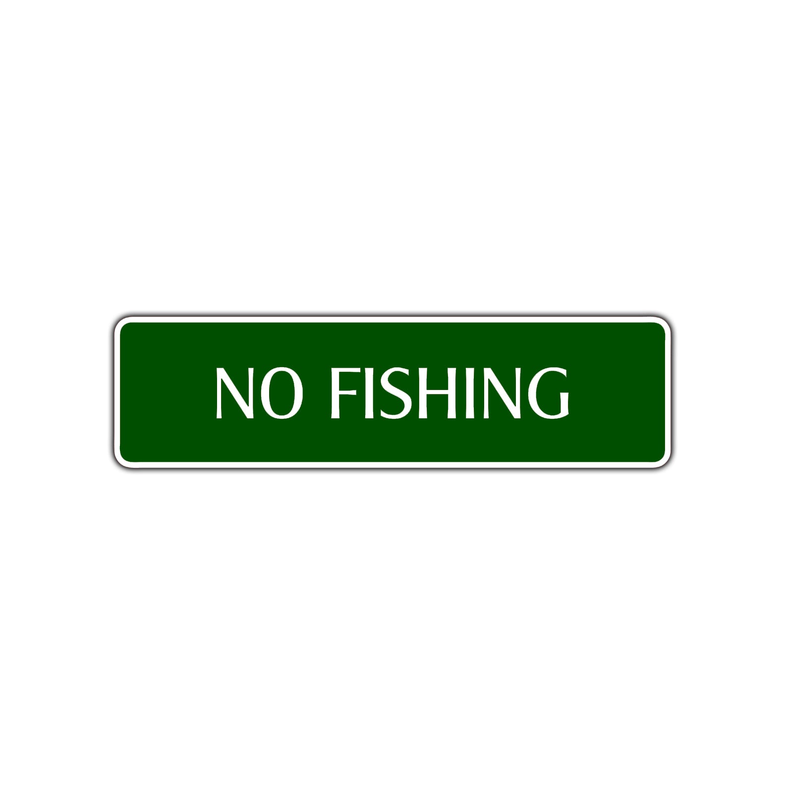 No Fishing Road Aluminum Metal Novelty Street Plate Sign Wall Gift Decor