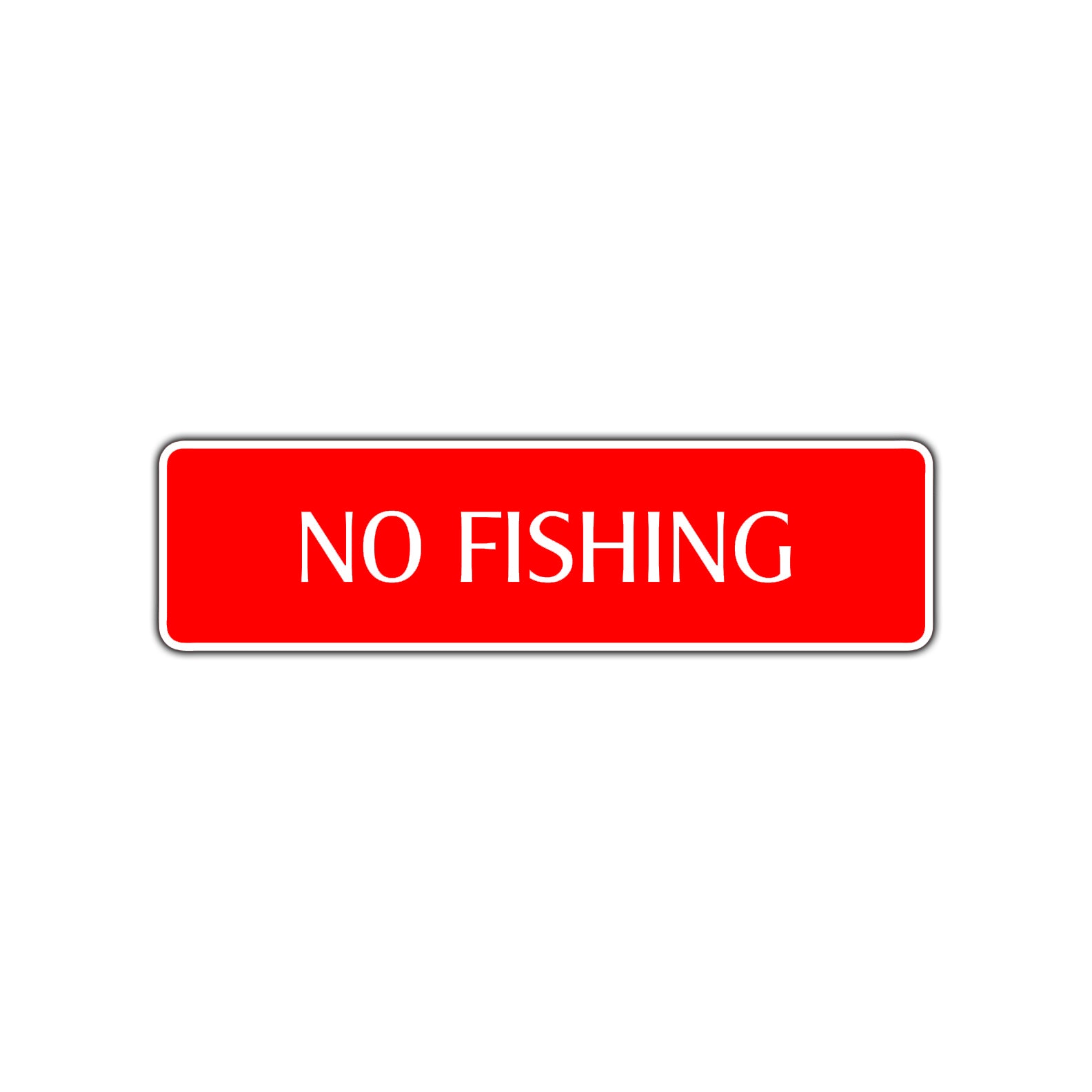 No Fishing Road Aluminum Metal Novelty Street Plate Sign Wall Gift Decor