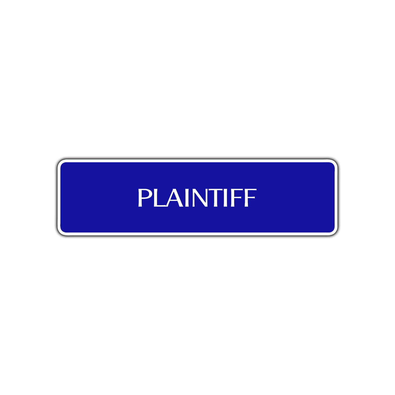 Plaintiff Lawyer Courthouse Road Aluminum Metal Novelty Street Plate Sign Wall Gift Decor