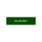 Plaintiff Lawyer Courthouse Road Aluminum Metal Novelty Street Plate Sign Wall Gift Decor