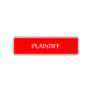 Plaintiff Lawyer Courthouse Road Aluminum Metal Novelty Street Plate Sign Wall Gift Decor