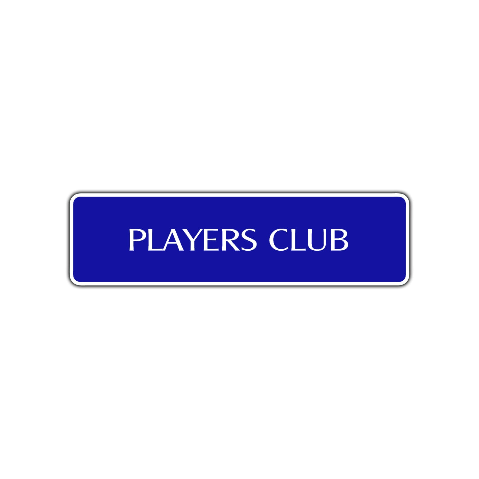 Players Club Playing Game Room Road Aluminum Metal Novelty Street Plate Sign Wall Gift Decor