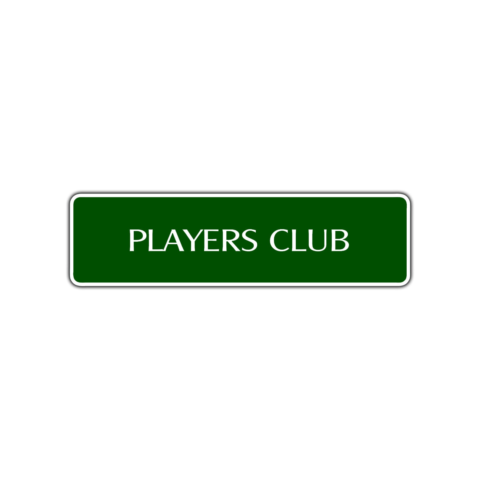 Players Club Playing Game Room Road Aluminum Metal Novelty Street Plate Sign Wall Gift Decor