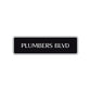 Plumbers Blvd Road Aluminum Metal Novelty Street Plate Sign Wall Gift Decor