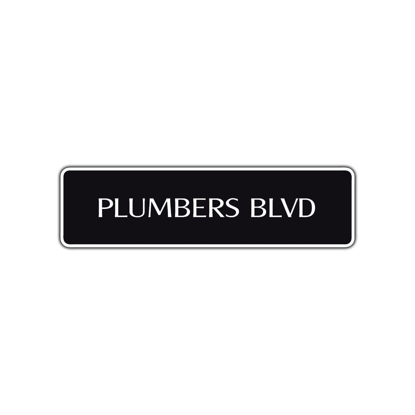 Plumbers Blvd Road Aluminum Metal Novelty Street Plate Sign Wall Gift Decor