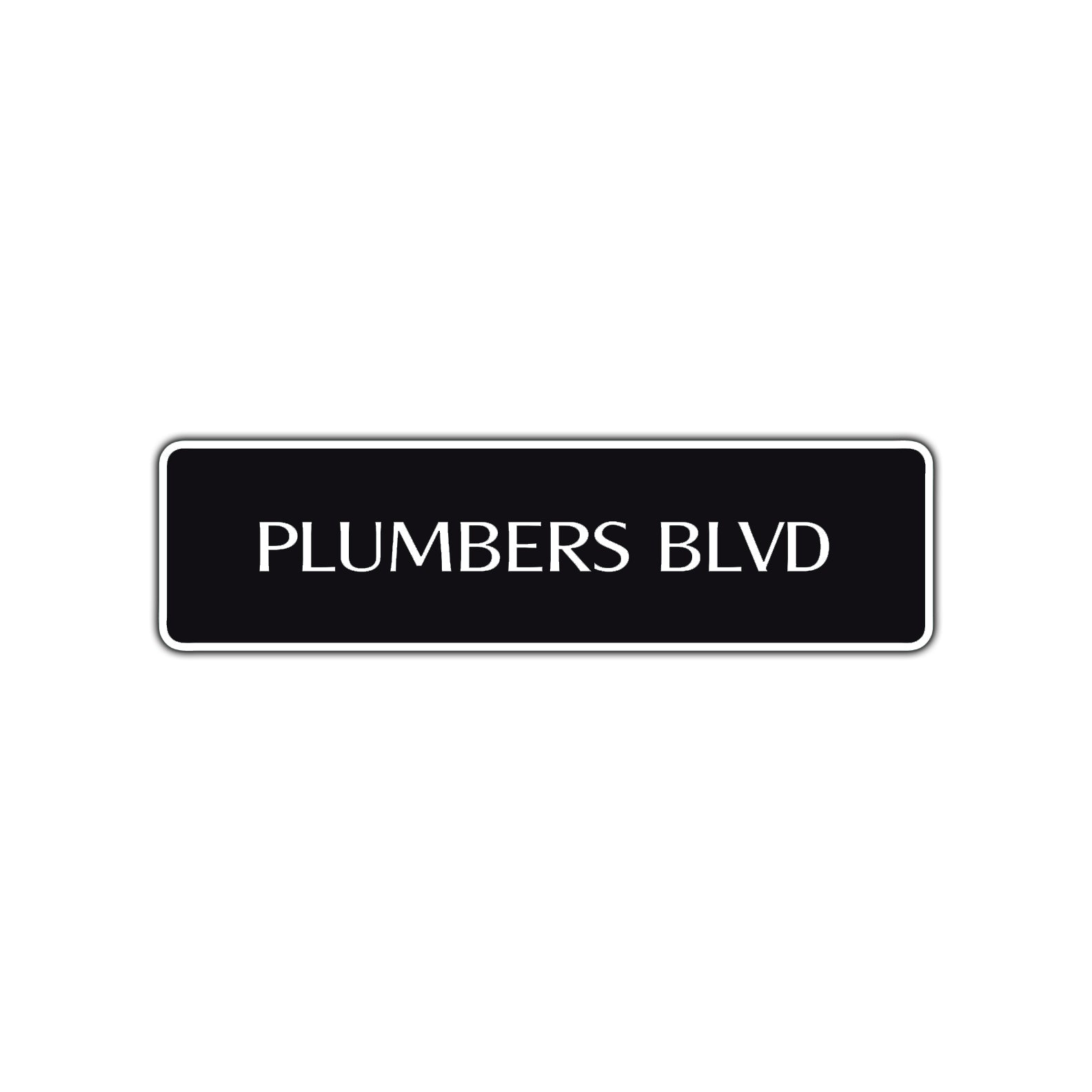Plumbers Blvd Road Aluminum Metal Novelty Street Plate Sign Wall Gift Decor
