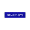 Plumbers Blvd Road Aluminum Metal Novelty Street Plate Sign Wall Gift Decor