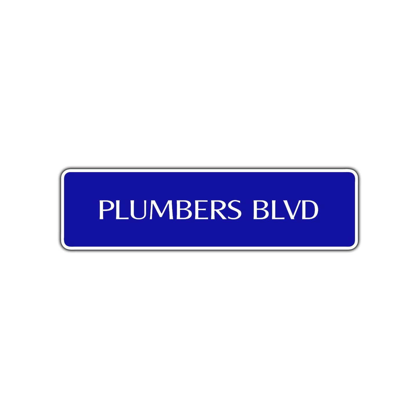 Plumbers Blvd Road Aluminum Metal Novelty Street Plate Sign Wall Gift Decor
