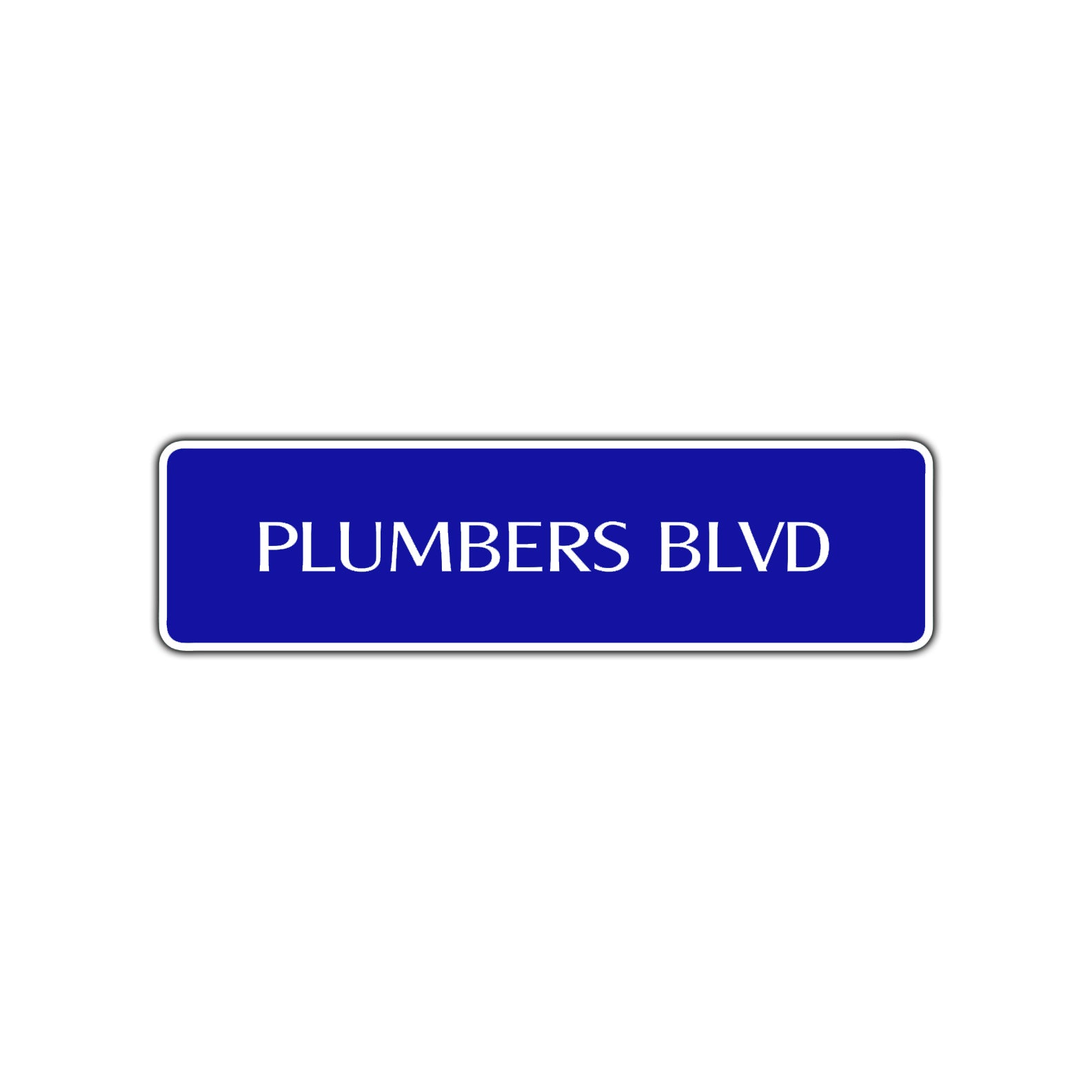 Plumbers Blvd Road Aluminum Metal Novelty Street Plate Sign Wall Gift Decor