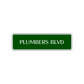 Plumbers Blvd Road Aluminum Metal Novelty Street Plate Sign Wall Gift Decor