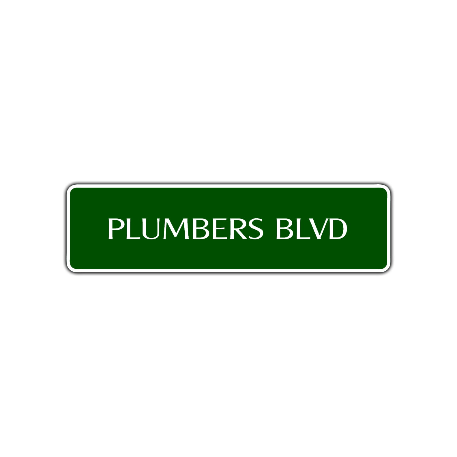 Plumbers Blvd Road Aluminum Metal Novelty Street Plate Sign Wall Gift Decor