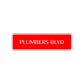 Plumbers Blvd Road Aluminum Metal Novelty Street Plate Sign Wall Gift Decor