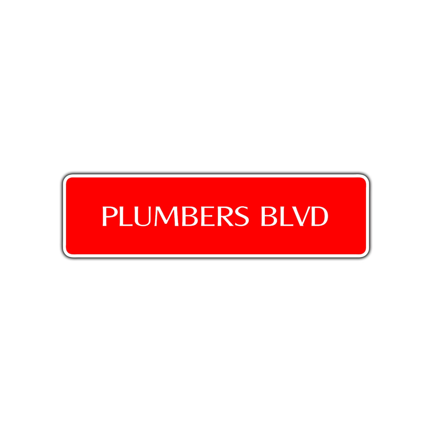Plumbers Blvd Road Aluminum Metal Novelty Street Plate Sign Wall Gift Decor