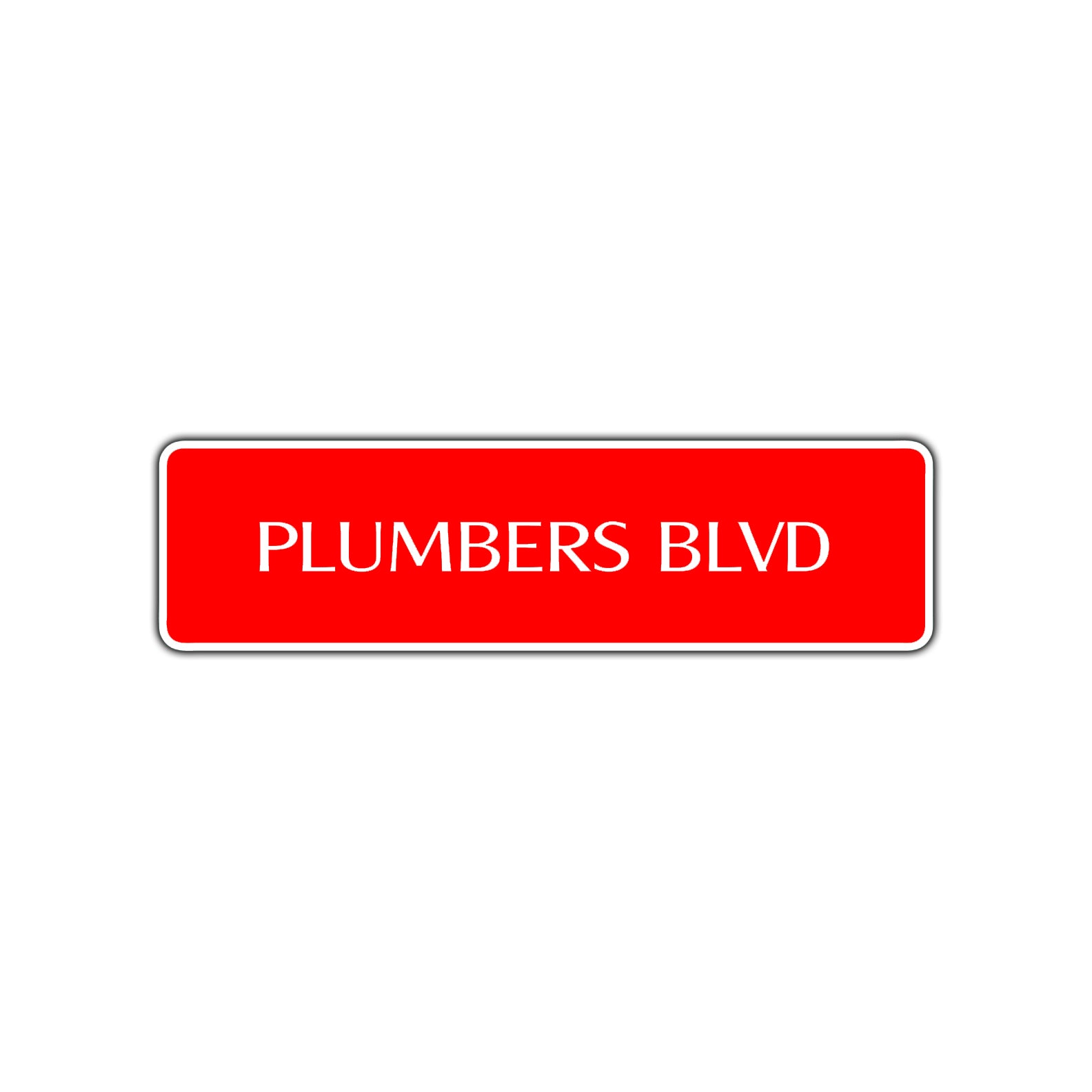 Plumbers Blvd Road Aluminum Metal Novelty Street Plate Sign Wall Gift Decor