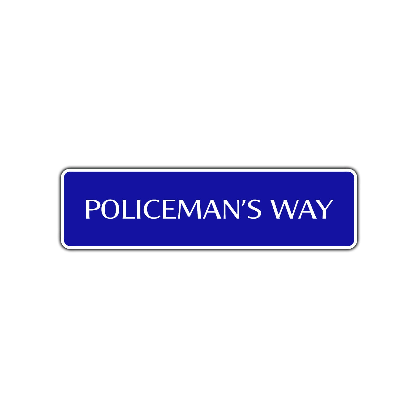 Policeman's Way Road Aluminum Metal Novelty Street Plate Sign Wall Gift Decor