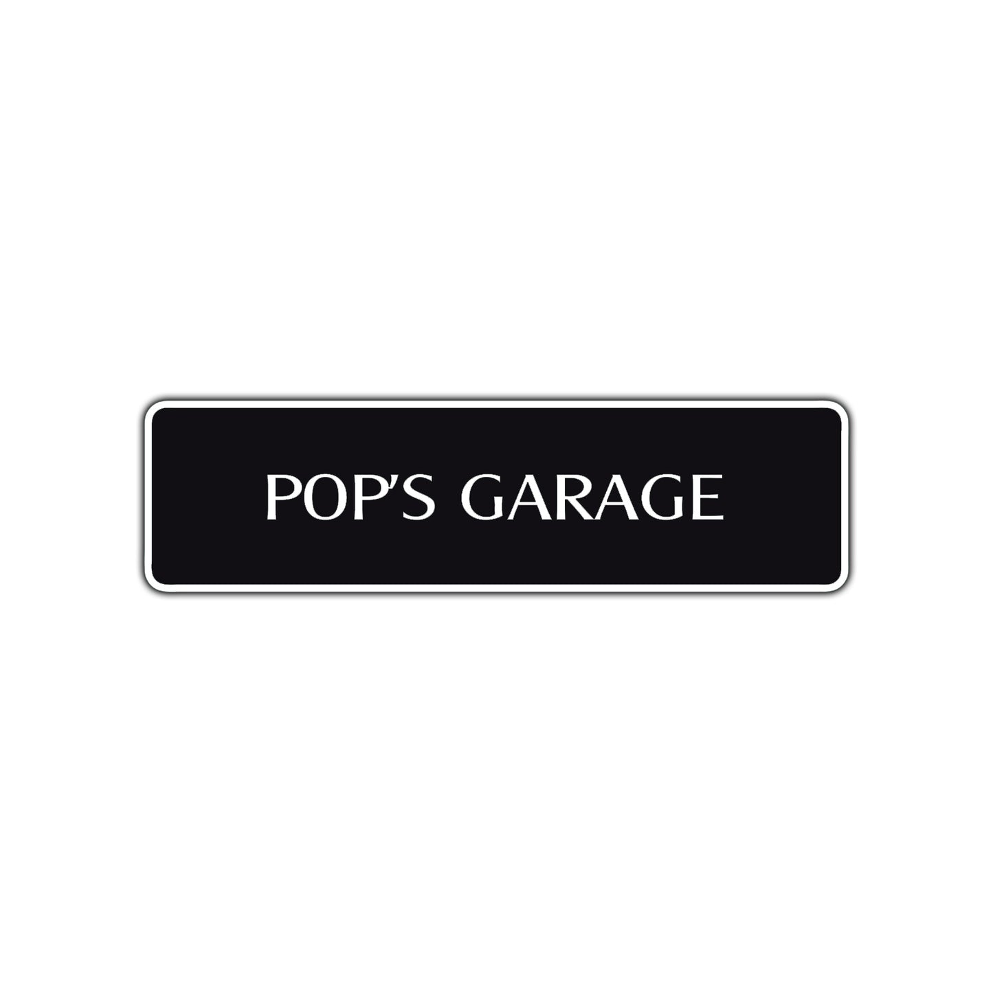 Pop's Garage Road Aluminum Metal Novelty Street Plate Sign Wall Gift Decor
