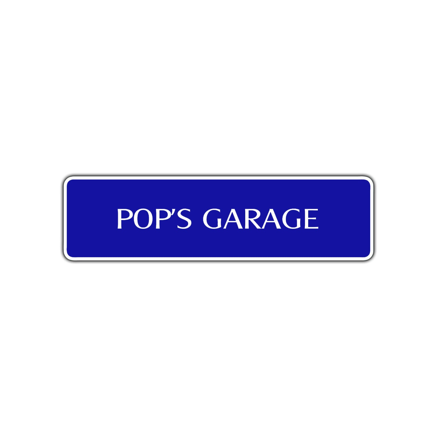 Pop's Garage Road Aluminum Metal Novelty Street Plate Sign Wall Gift Decor