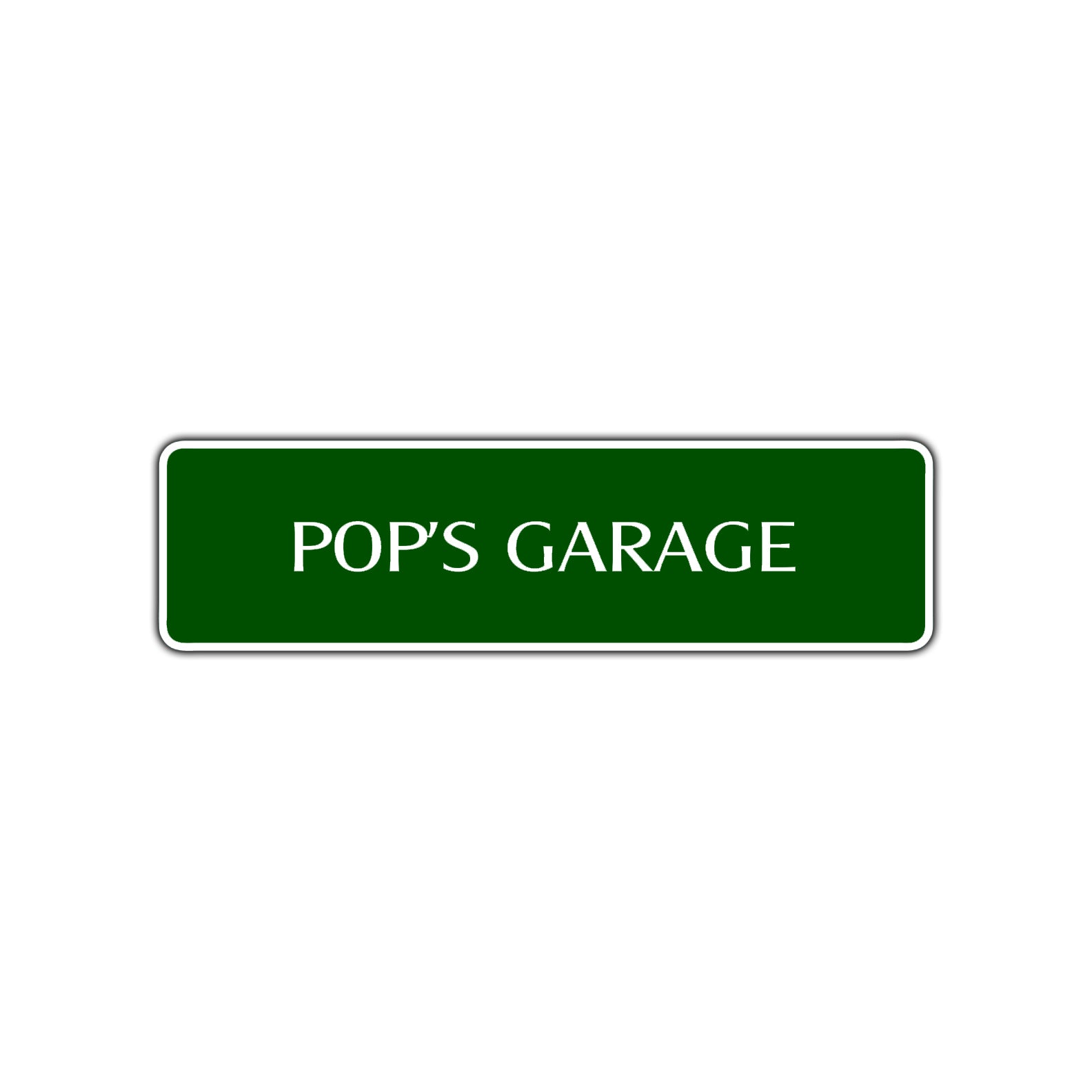 Pop's Garage Road Aluminum Metal Novelty Street Plate Sign Wall Gift Decor