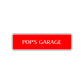 Pop's Garage Road Aluminum Metal Novelty Street Plate Sign Wall Gift Decor