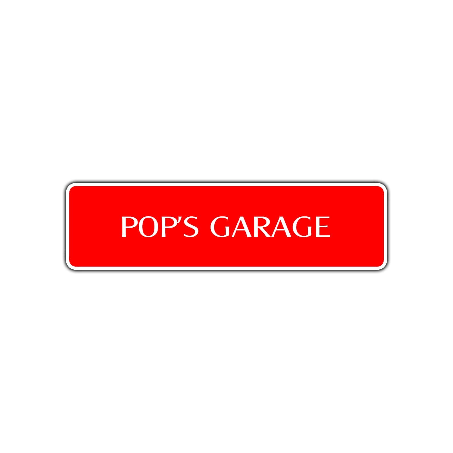 Pop's Garage Road Aluminum Metal Novelty Street Plate Sign Wall Gift Decor