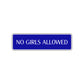 No Girls Allowed Road Aluminum Metal Novelty Street Plate Sign Wall Gift Decor