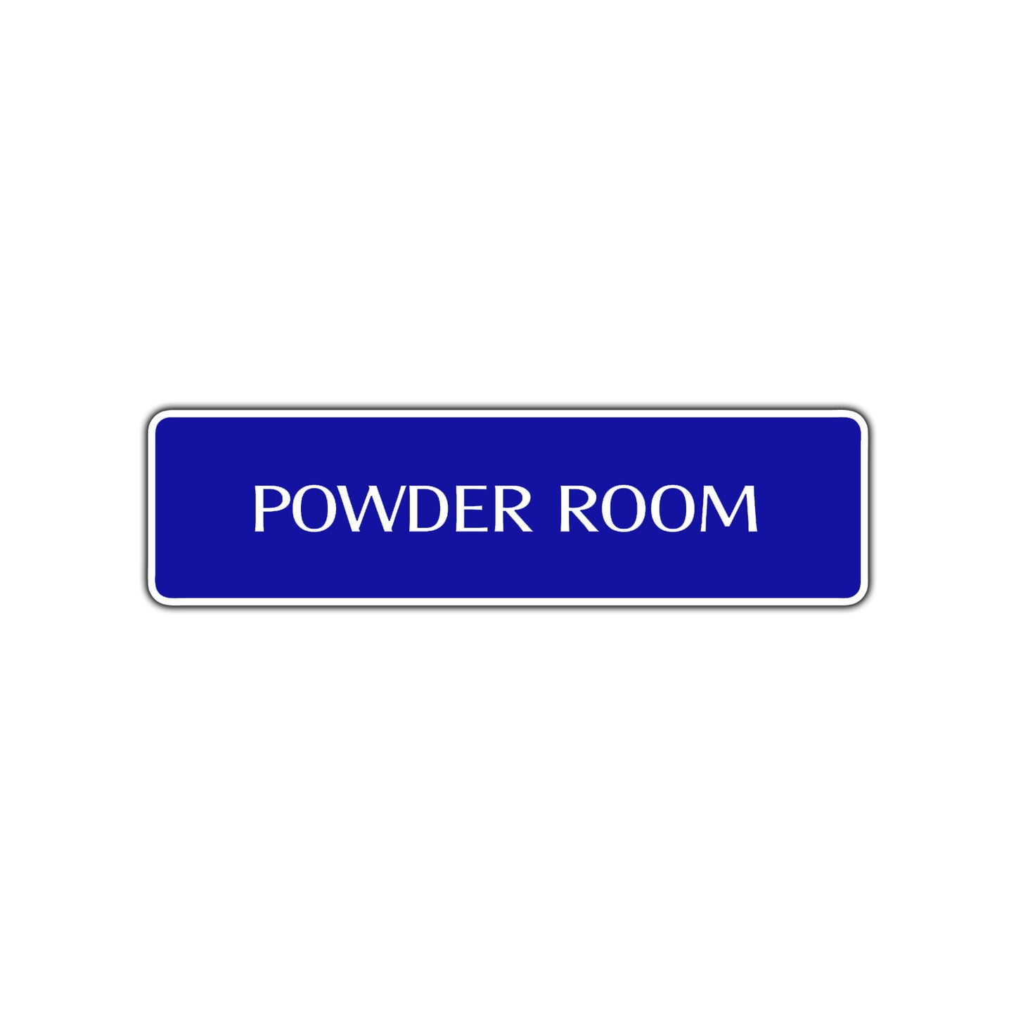 Powder Room Road Aluminum Metal Novelty Street Plate Sign Wall Gift Decor