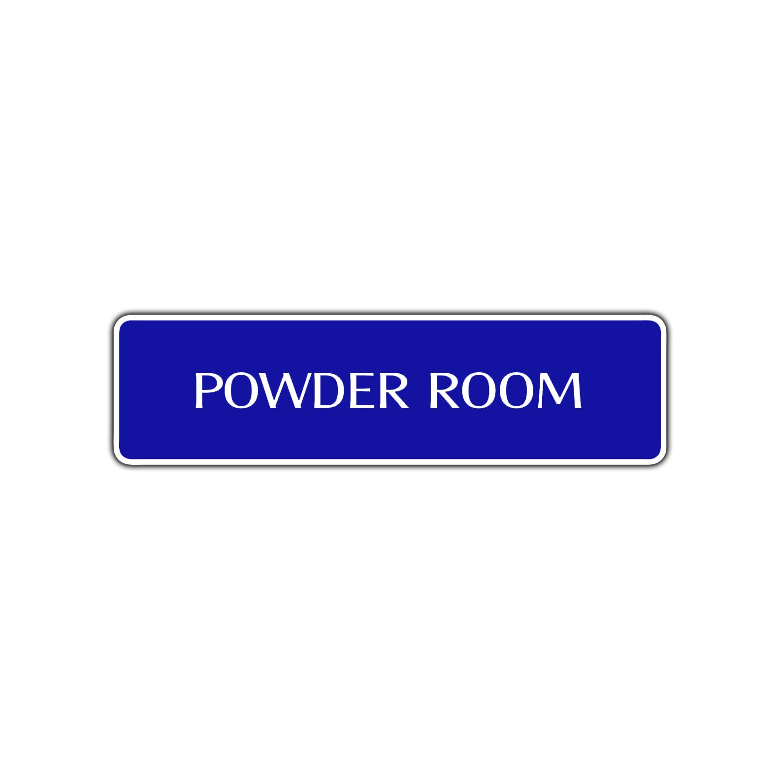 Powder Room Road Aluminum Metal Novelty Street Plate Sign Wall Gift Decor