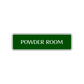 Powder Room Road Aluminum Metal Novelty Street Plate Sign Wall Gift Decor