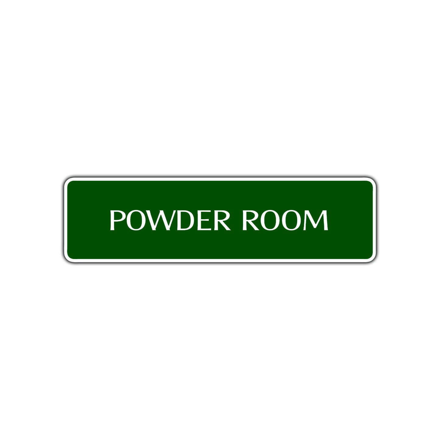 Powder Room Road Aluminum Metal Novelty Street Plate Sign Wall Gift Decor