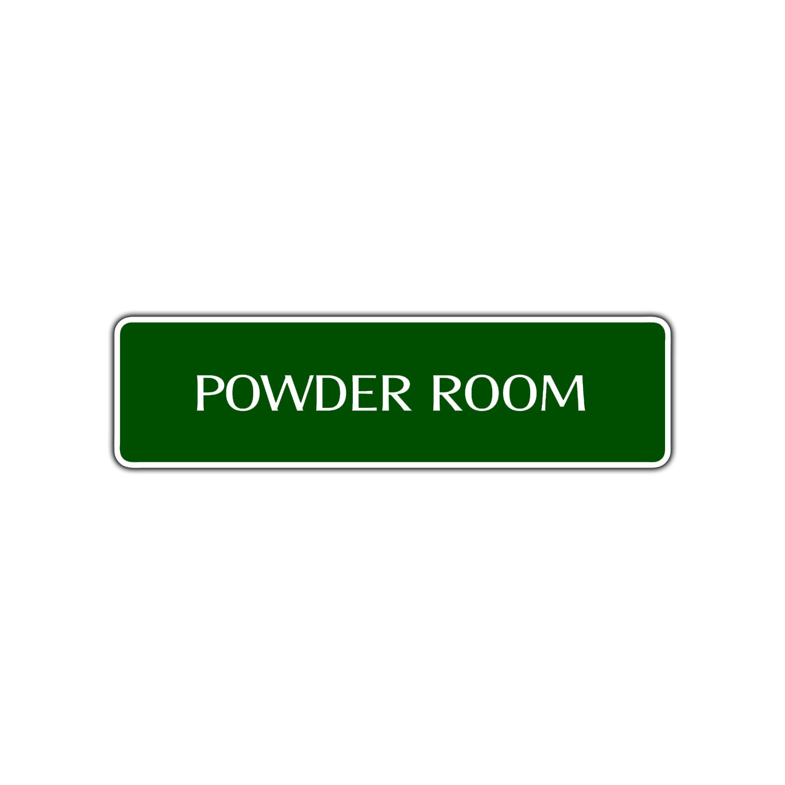 Powder Room Road Aluminum Metal Novelty Street Plate Sign Wall Gift Decor
