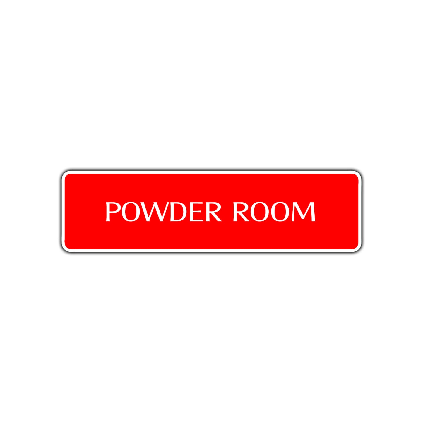 Powder Room Road Aluminum Metal Novelty Street Plate Sign Wall Gift Decor
