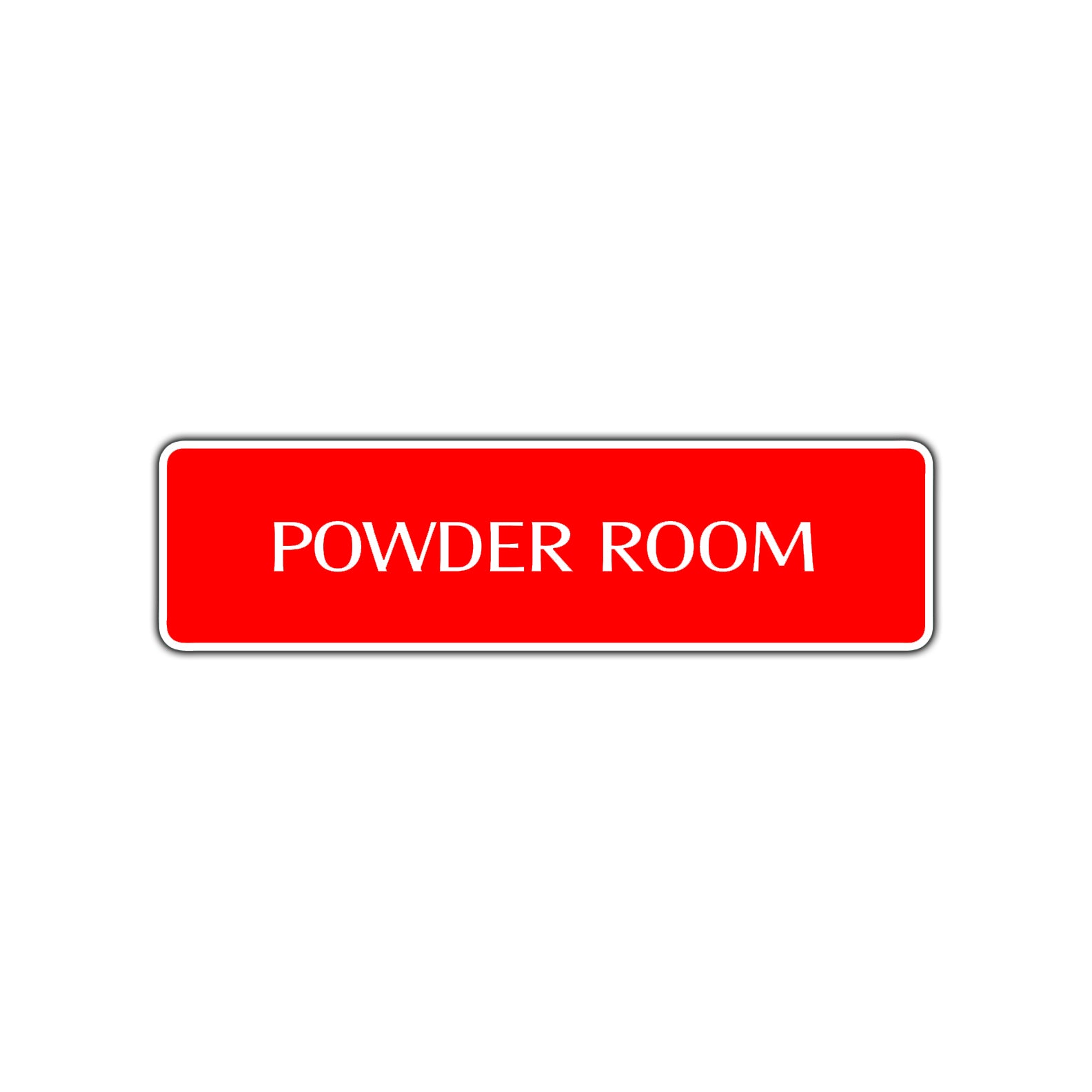 Powder Room Road Aluminum Metal Novelty Street Plate Sign Wall Gift Decor