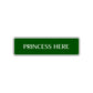 Princess Here Road Aluminum Metal Novelty Street Plate Sign Wall Gift Decor